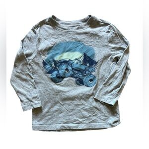 Oshkosh B’Gosh Boys Grey Long Sleeve Monster Truck Tshirt | 4-5